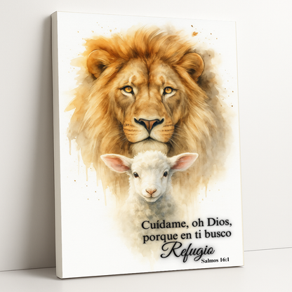 El León y el Cordero – Cuadro de Fe en el León de Judá