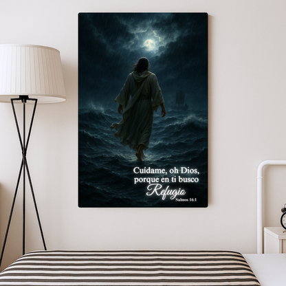 Jesús en la Tempestad – Cuadro de Fe Inquebrantable