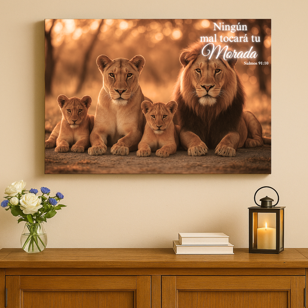 Familia de Leones – Poder y Unión Bajo la Bendición de Dios