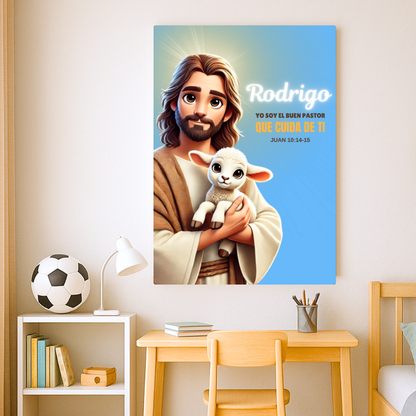 Jesús Me Cuida – Cuadro De Fe y Protección Para Hijo