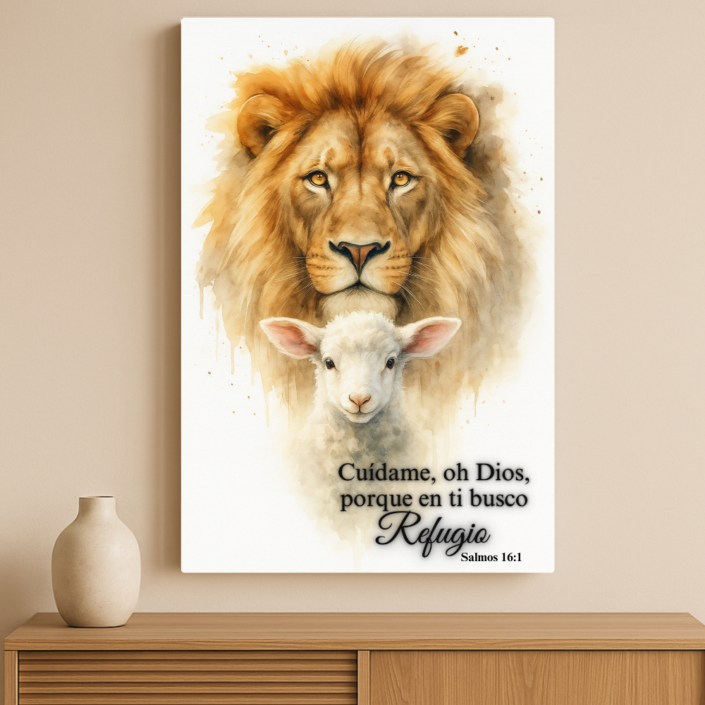 El León y el Cordero – Cuadro de Fe en el León de Judá