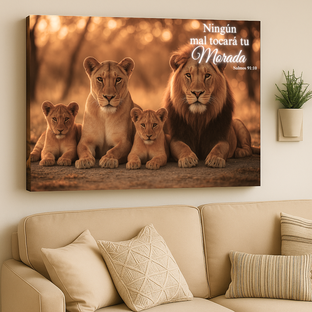 Familia de Leones – Poder y Unión Bajo la Bendición de Dios