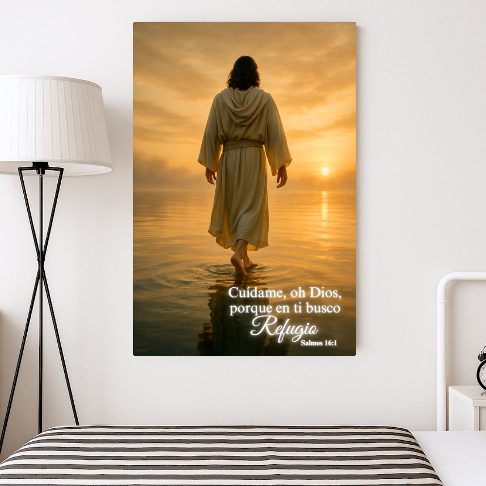Refugio en Él – Cuadro de Protección y Confianza en Dios