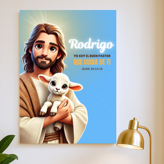 Jesús Me Cuida – Cuadro De Fe y Protección Para Hijo