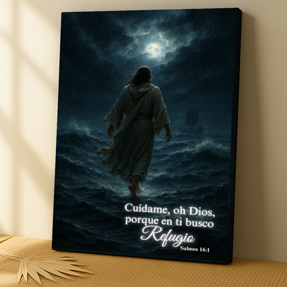 Jesús en la Tempestad – Cuadro de Fe Inquebrantable